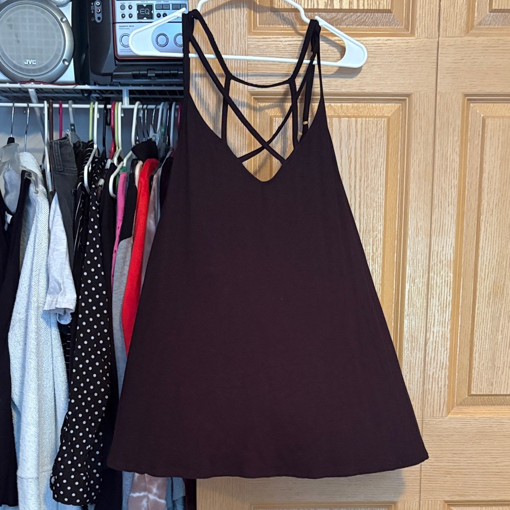 Torrid Black Strappy Tank Top
